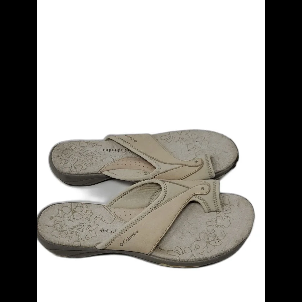Columbia Women’s Light Tan Thong Sandals Size 10